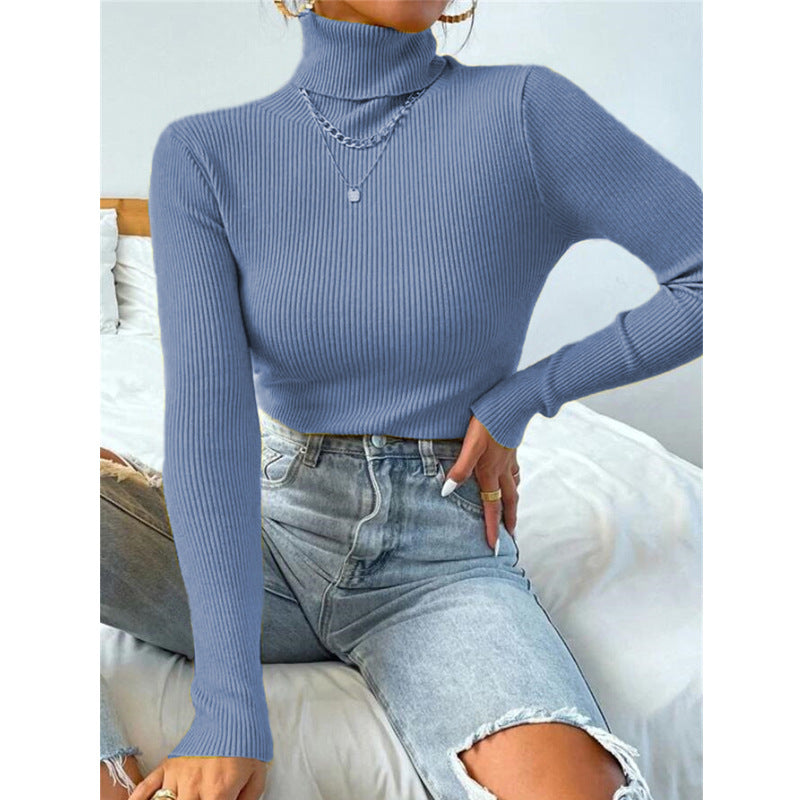 Comfortable Cool Women's Turtleneck Pullover Knitted Sweaters