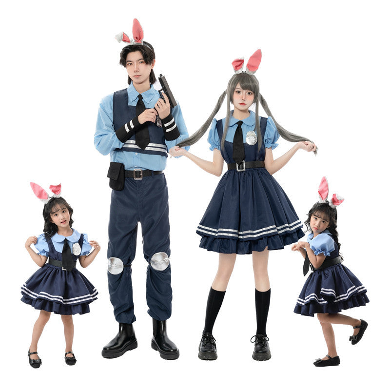 Uniformes de police pour hommes adultes Judy Rabbit Costumes complets