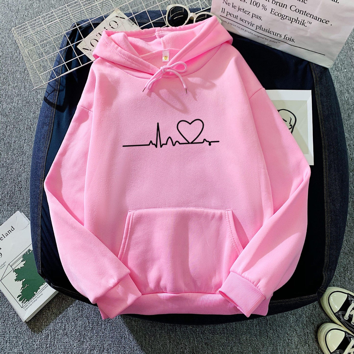 Women's Long-sleeved Hoodie For Couples Loose Korean Sweaters