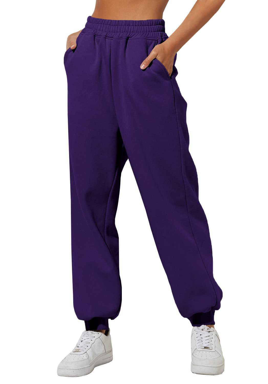 Pantalon de jogging décontracté et confortable pour femme avec taille ample