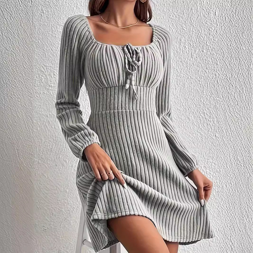 Women's Autumn Elegant Long Sleeve Mid-length Dress Dresses