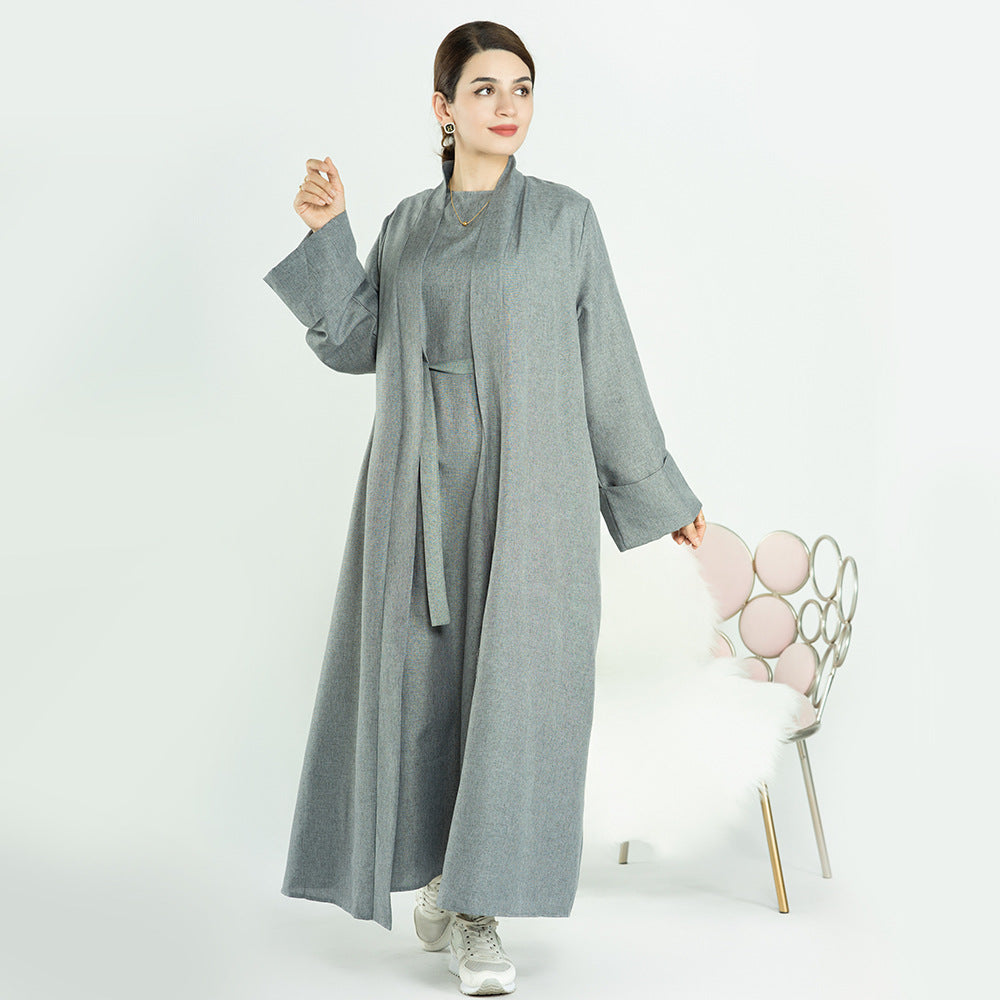 Women's Slouchy Turkish Solid Color Robe Dresses