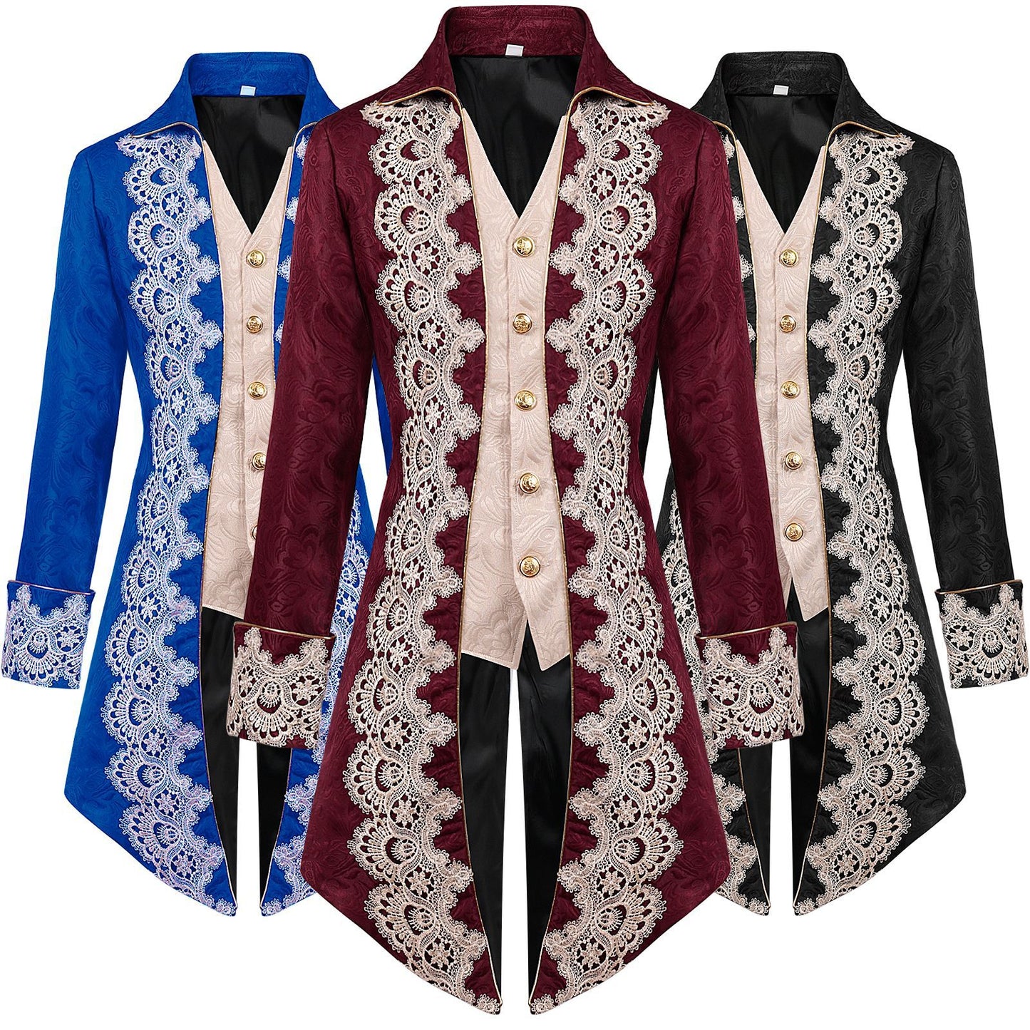 Men's Steampunk Medieval Gothic Victorian Frock Costumes