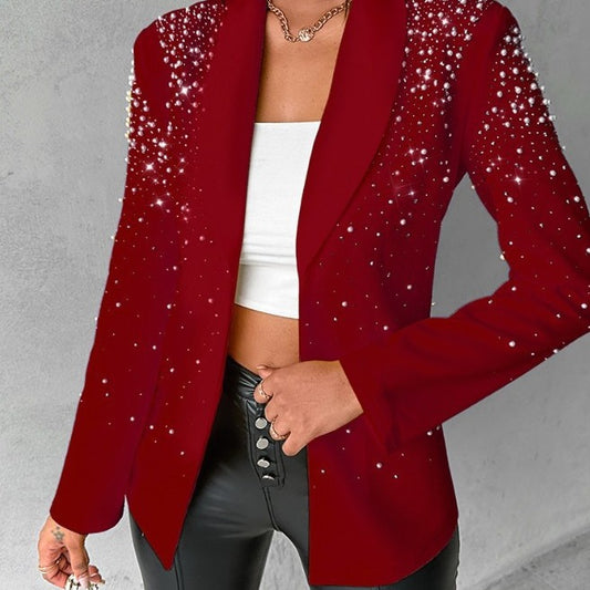 Blazers à perles à bulles décontractés à la mode pour femmes