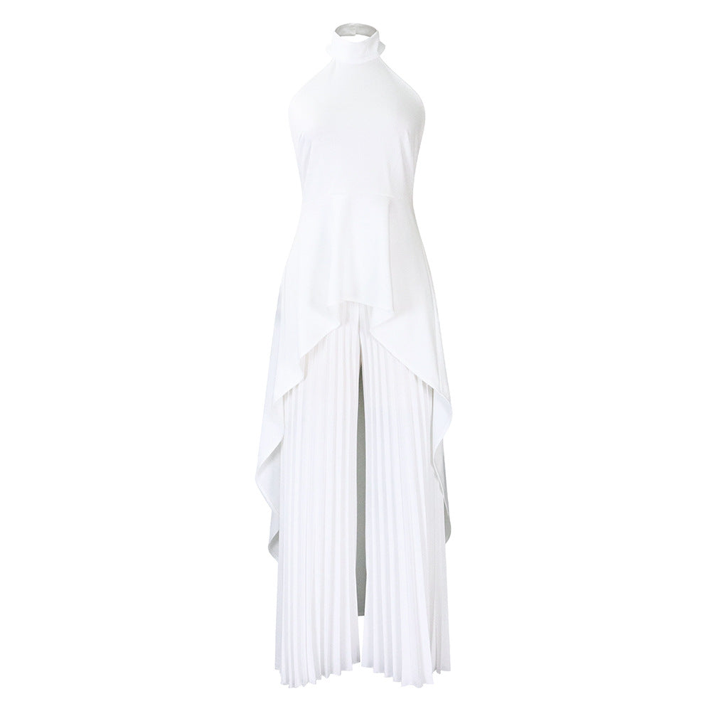 Set Summer Private Wear Backless Pleated Suits