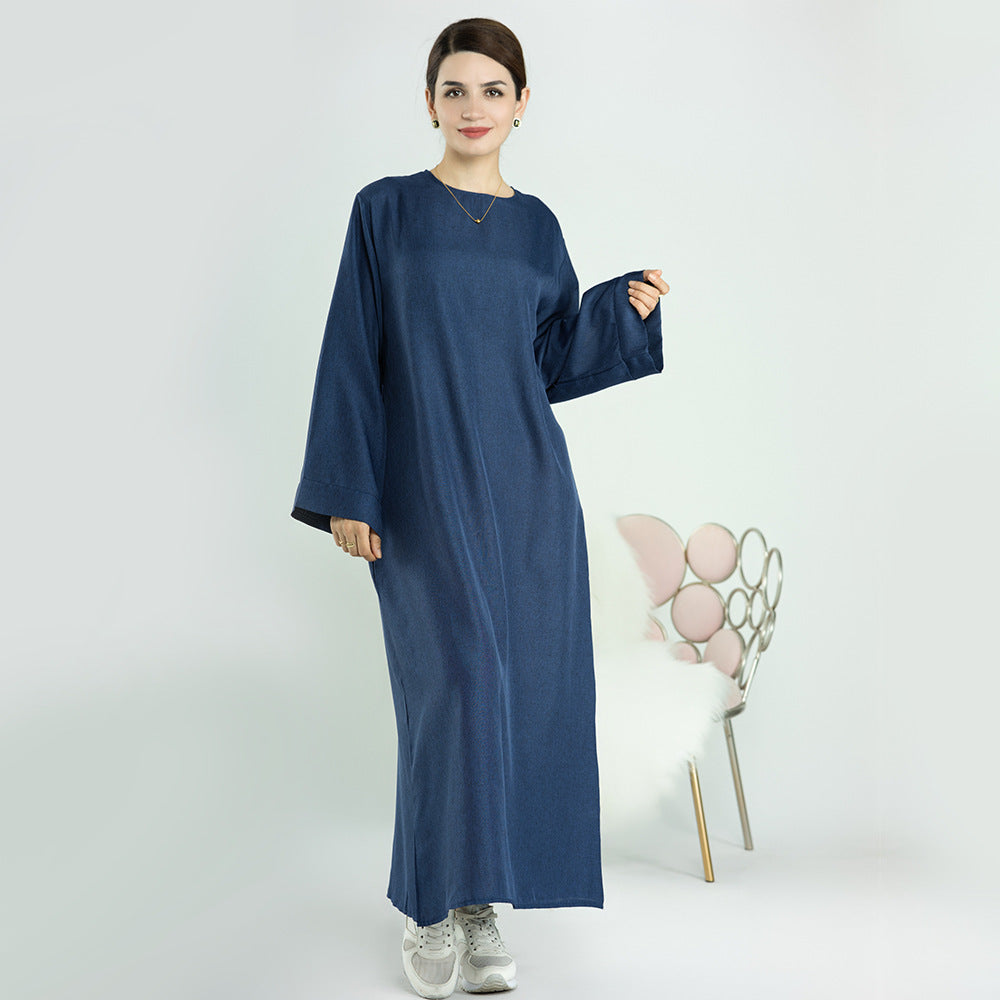 Women's Slouchy Turkish Solid Color Robe Dresses