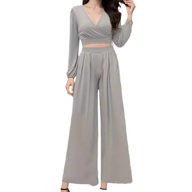 Women's Trendy Casual Long-sleeved Two-piece Set Suits