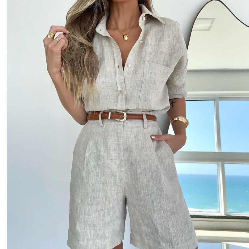 Women's Color Fashion Casual Long Sleeve Shirt Suits