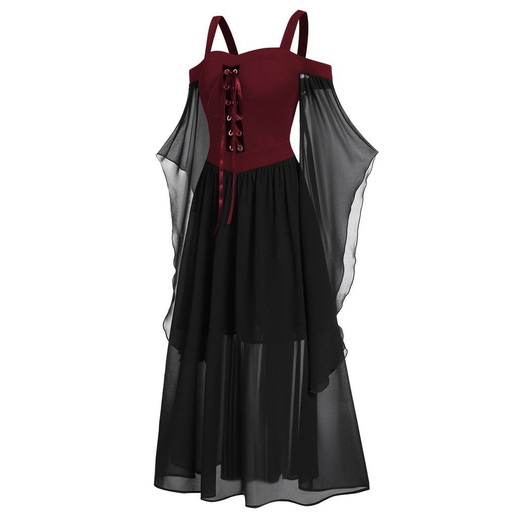 Halloween Witch Strap Expandable Dress Long Dresses