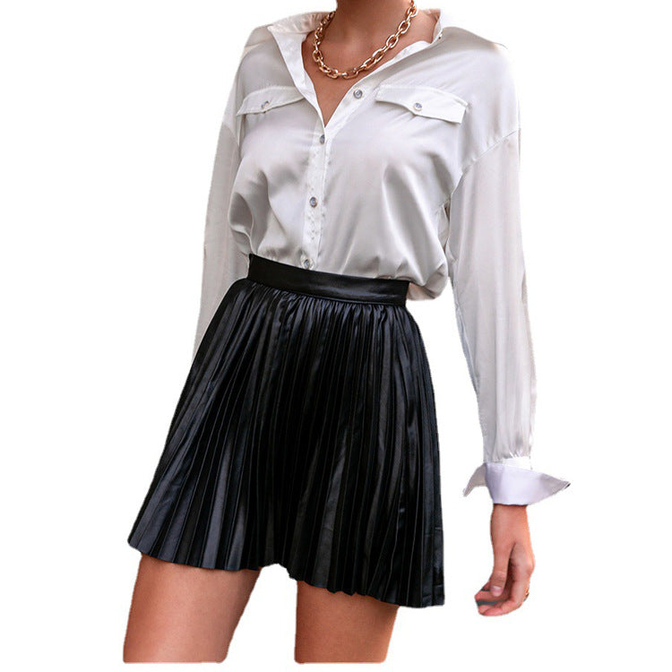 Women's Autumn Summer Wear Pleated Slim Sexy Skirts