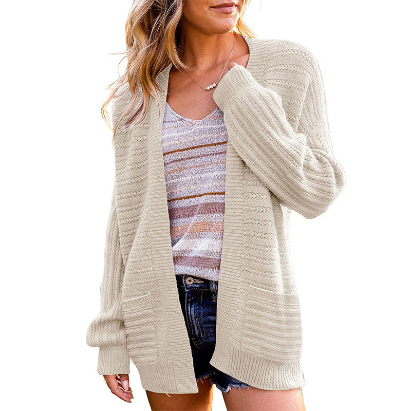 Women's Stylish Fashion Lantern Sleeve Knitted Cardigans