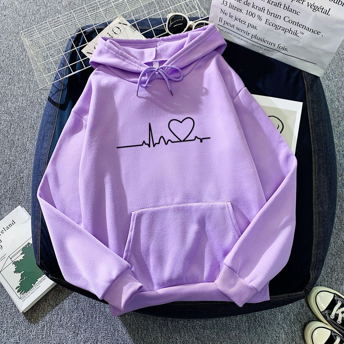 Women's Long-sleeved Hoodie For Couples Loose Korean Sweaters