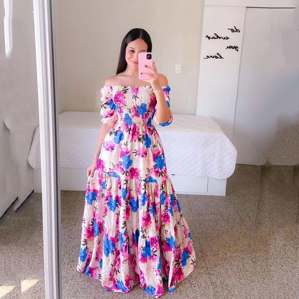 Women's Dress Floral Fashion Long Printed Dresses