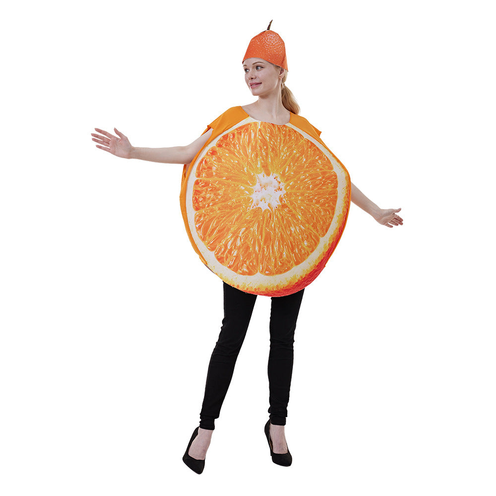 Tranche d'orange pour adulte - Costumes de fête de légumes