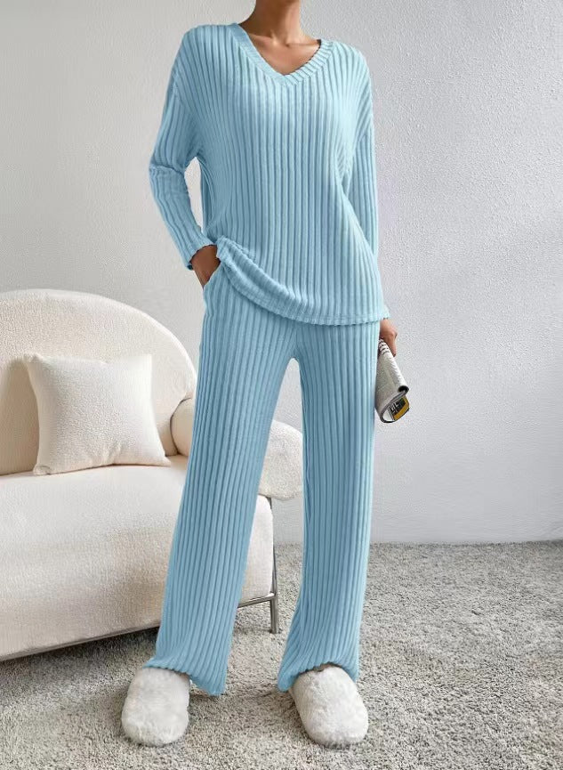 Fashion Casual Straight Loose Sunken Stripe Suits