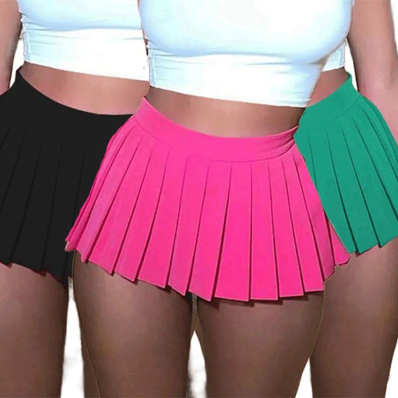 Women's Solid Color A- Line Mini Casual Skirts