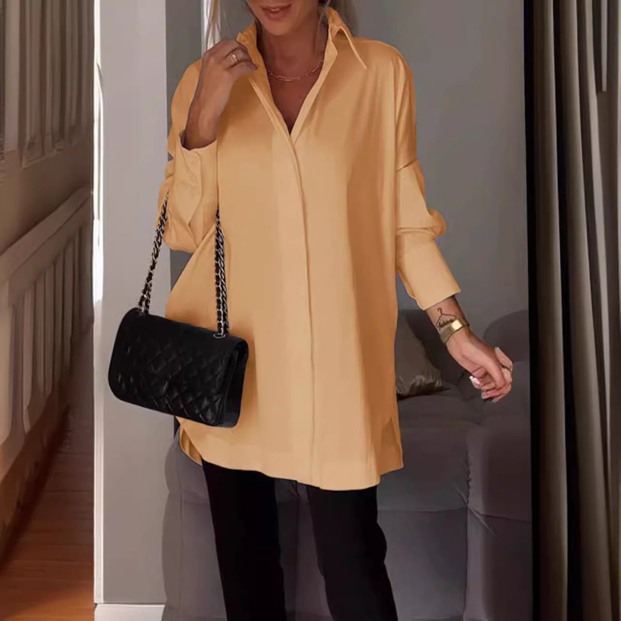 Charming Casual Pullover Long Sleeve Shirt Blouses