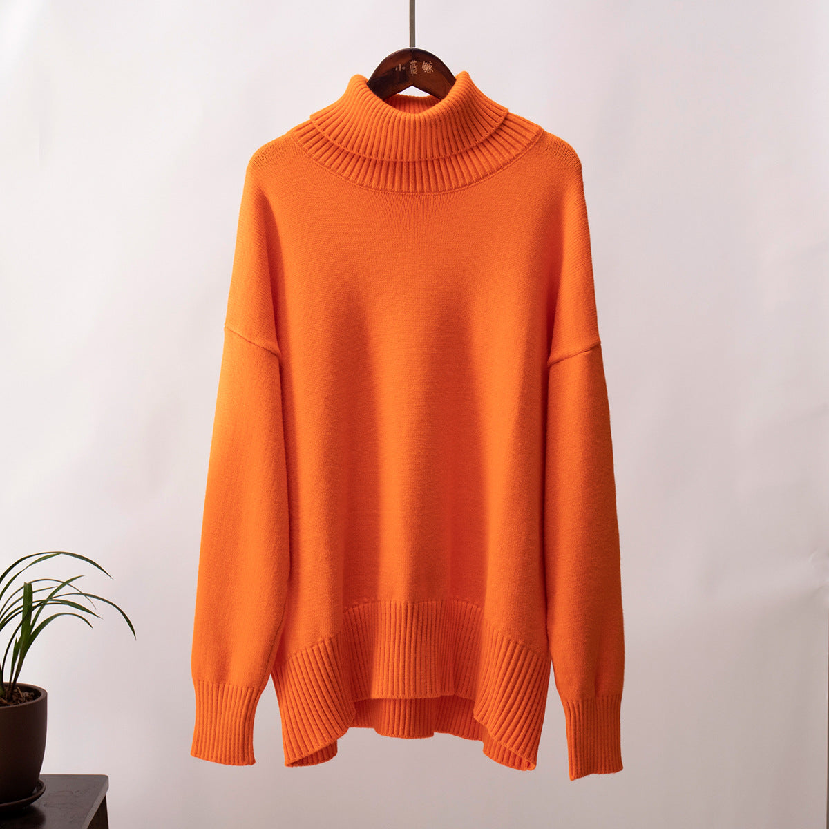 Women's Solid Color Turtleneck Loose Pullover Sweaters