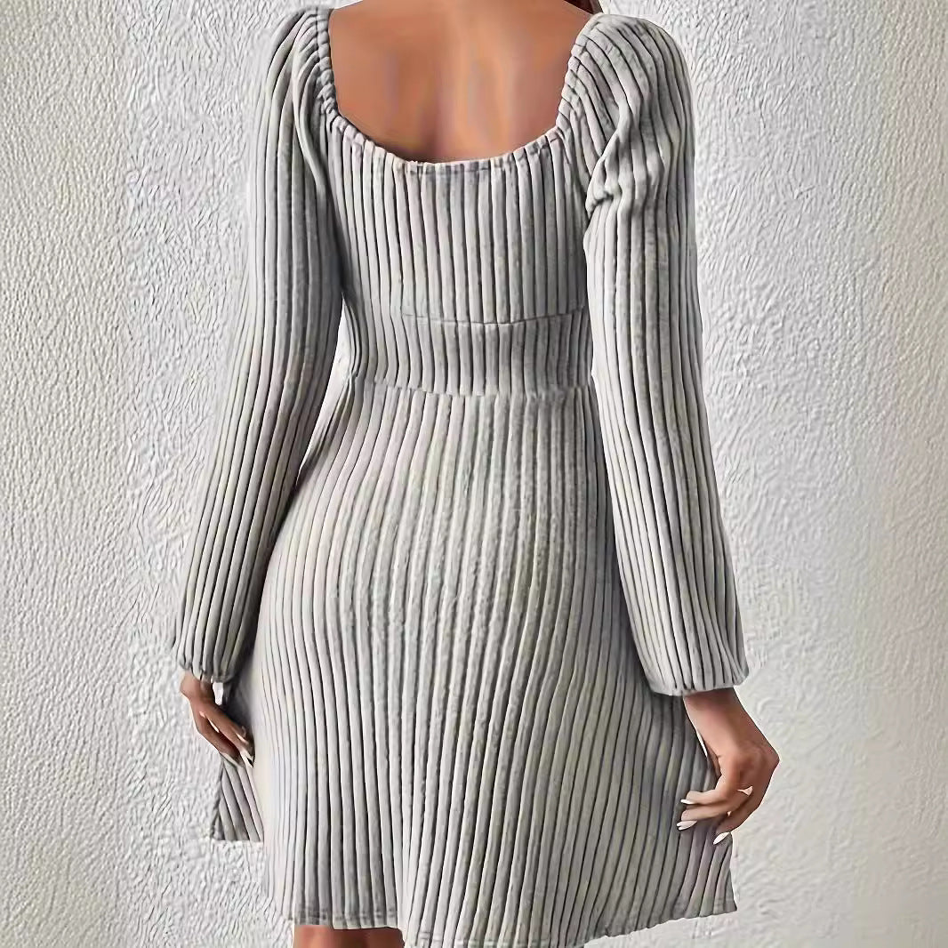 Women's Autumn Elegant Long Sleeve Mid-length Dress Dresses