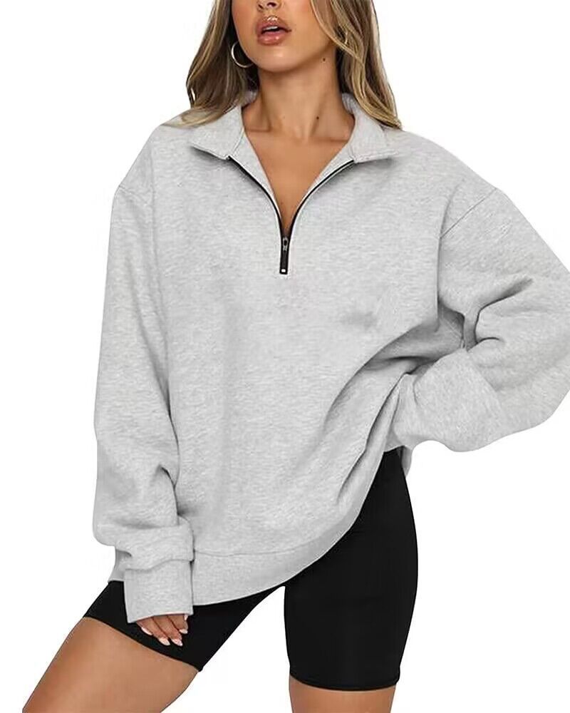 Women's Winter Veet Hoodie Loose Solid Color Sweaters