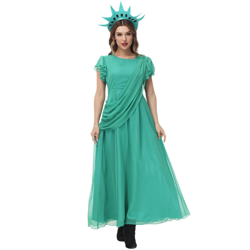 Green Chiffon Party Maxi Dress Free Shine World Costumes