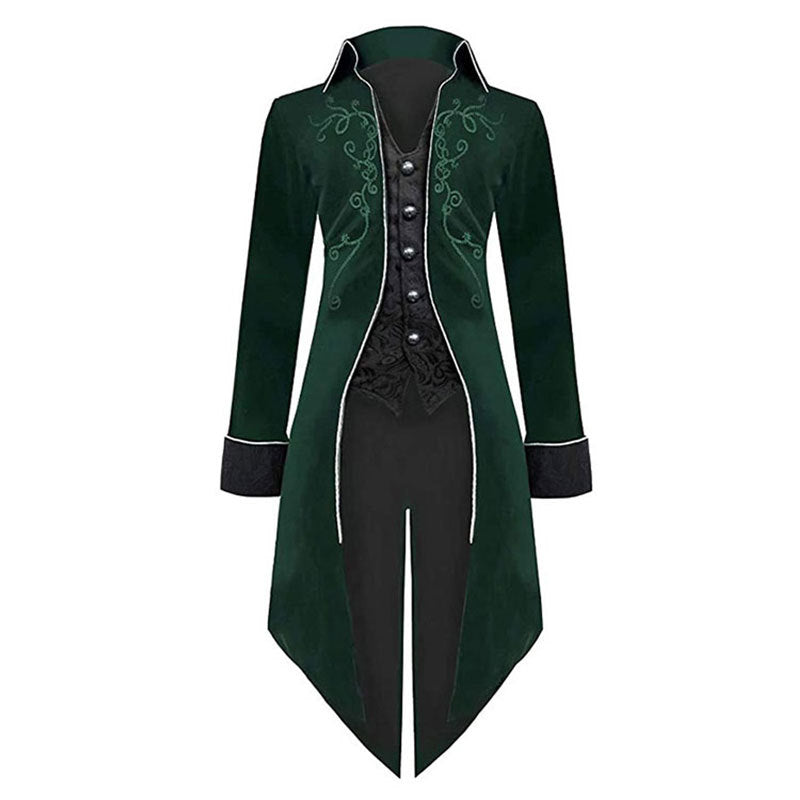 Men's Versatile Halloween Vintage Mid-length Overcoat Costumes