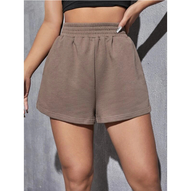 Short ample à taille élastique et jambes larges pour femme