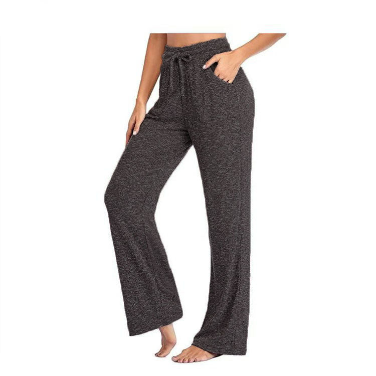 Pantalon de yoga décontracté polyvalent pour femme Pantalon à jambe large