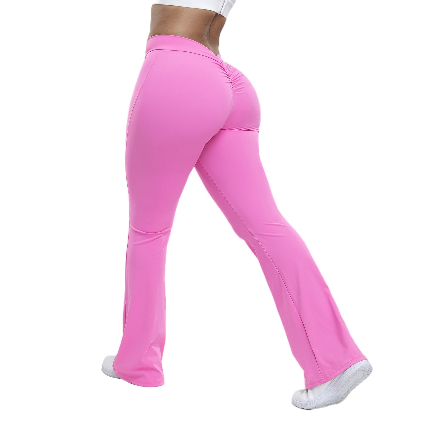 Pantalon large de yoga taille haute pour femme