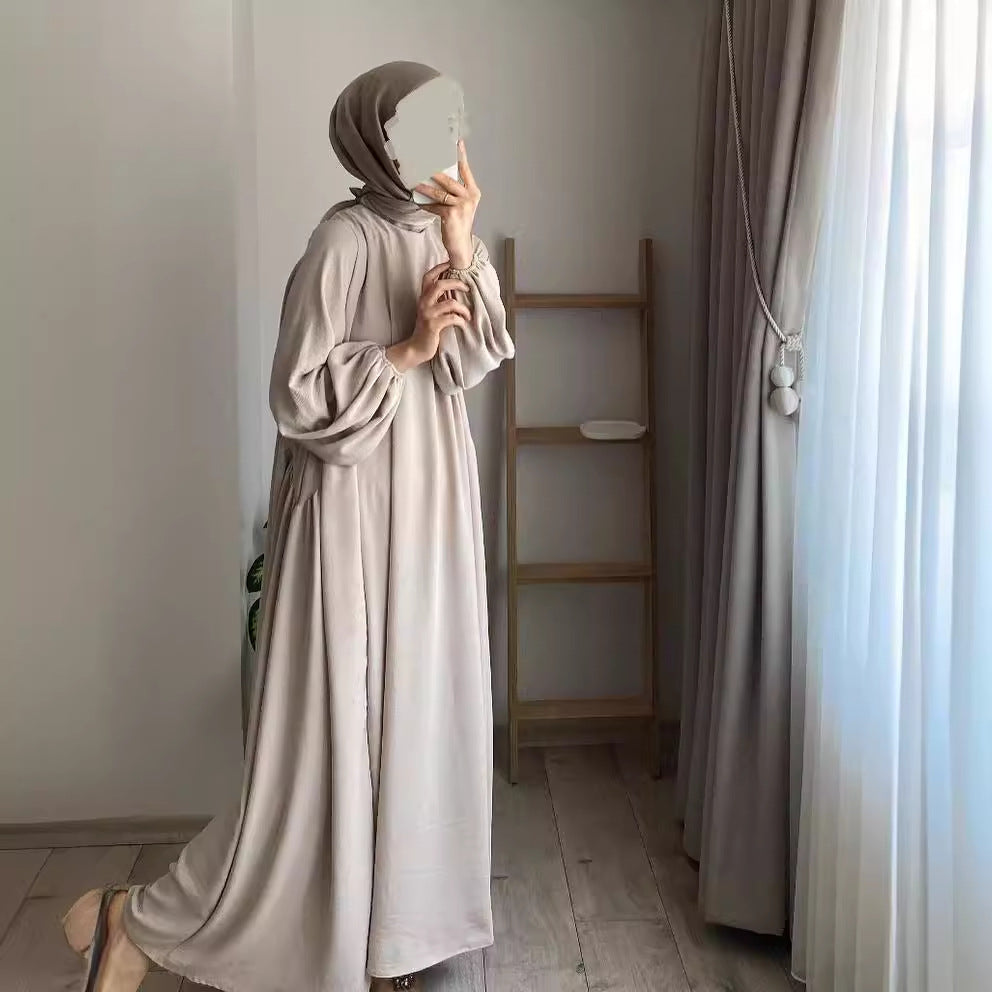 Women's Muslim Wear Solid Color Elegant Fashion Dresses