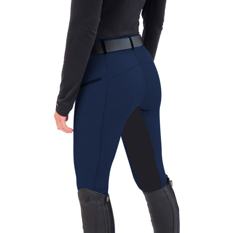 Pantalon équestre slim à coutures élastiques pour femme