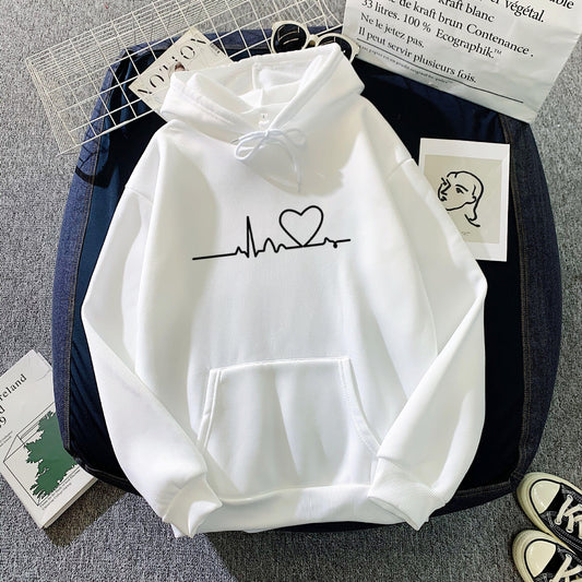 Women's Long-sleeved Hoodie For Couples Loose Korean Sweaters