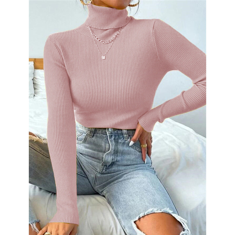 Comfortable Cool Women's Turtleneck Pullover Knitted Sweaters