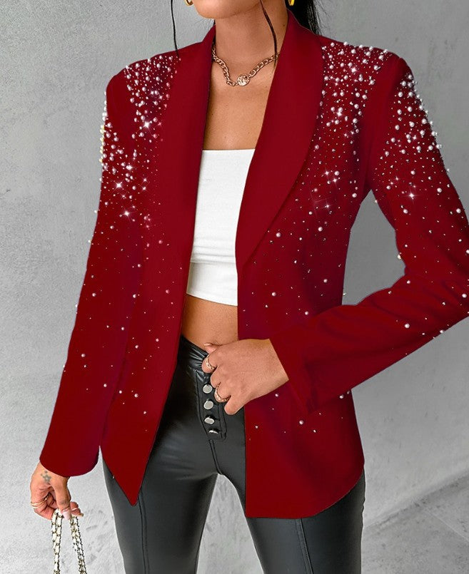 Blazers à perles à bulles décontractés à la mode pour femmes