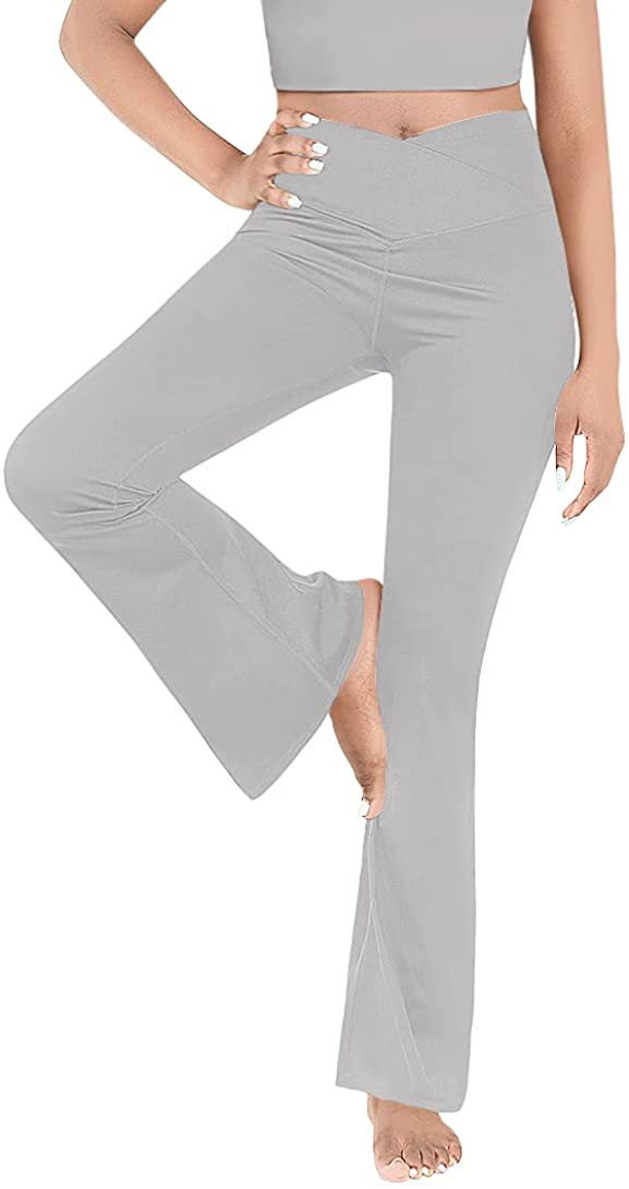 Pantalon décontracté taille haute slim couleur unie