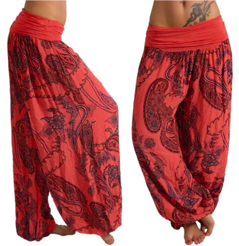 Comfortable Digital Printing Long Wide-leg Casual Pants