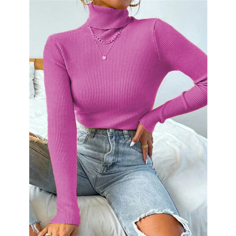 Comfortable Cool Women's Turtleneck Pullover Knitted Sweaters