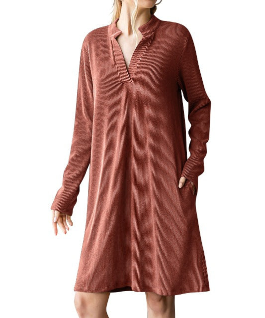 Women's Versatile Long Sleeve Loose Dress Dresses