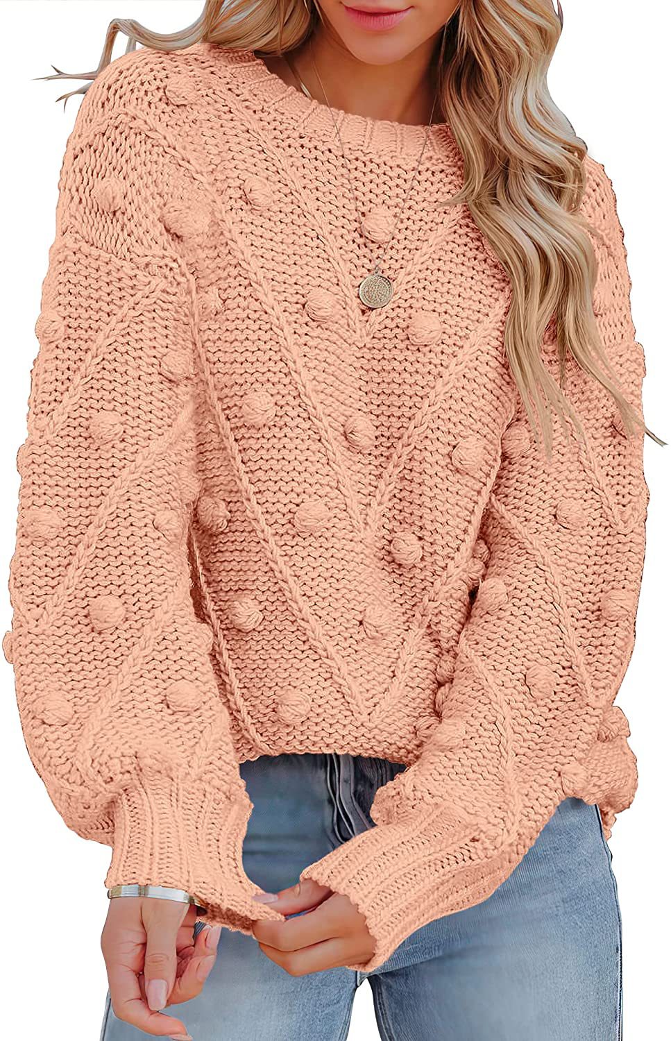 Women's Wool Loose Long Sleeve Pullover Sweaters