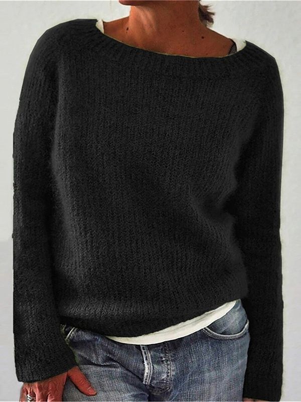 Women's Solid Color Static Version Basic Style Sweaters