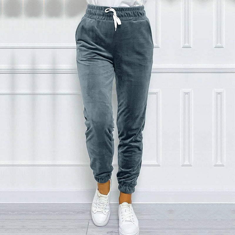 Pantalon de sport décontracté Veet à taille élastique pour femme