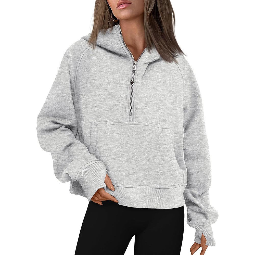 Women's Stylish Classy Hooded Zipper Thickening Sweaters