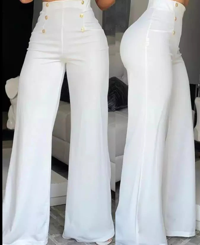 Pantalon évasé croisé tendance pour femme