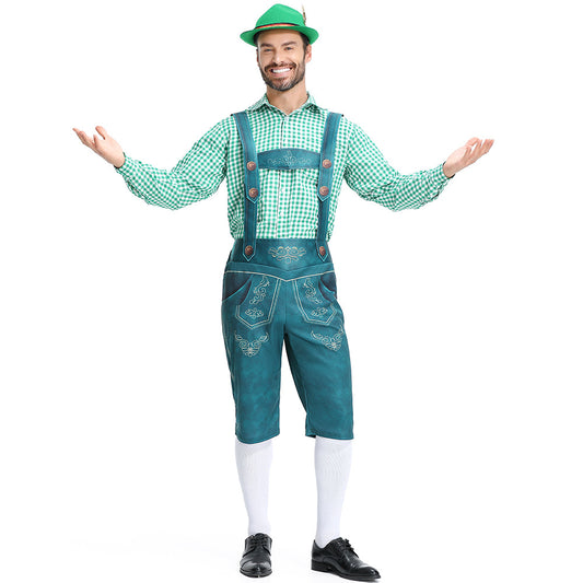 Costumes traditionnels à carreaux pour adultes du festival de la bière pour hommes à Munich