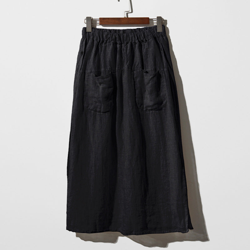 Wide Leg Culottes Design Double Pocket Skirts