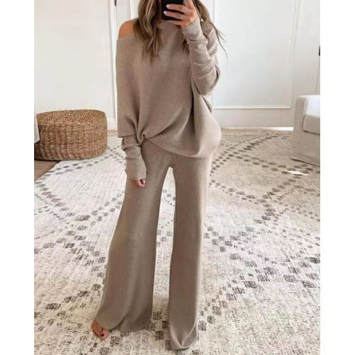 Women's Casual Solid Color Ladies Knitting Suits