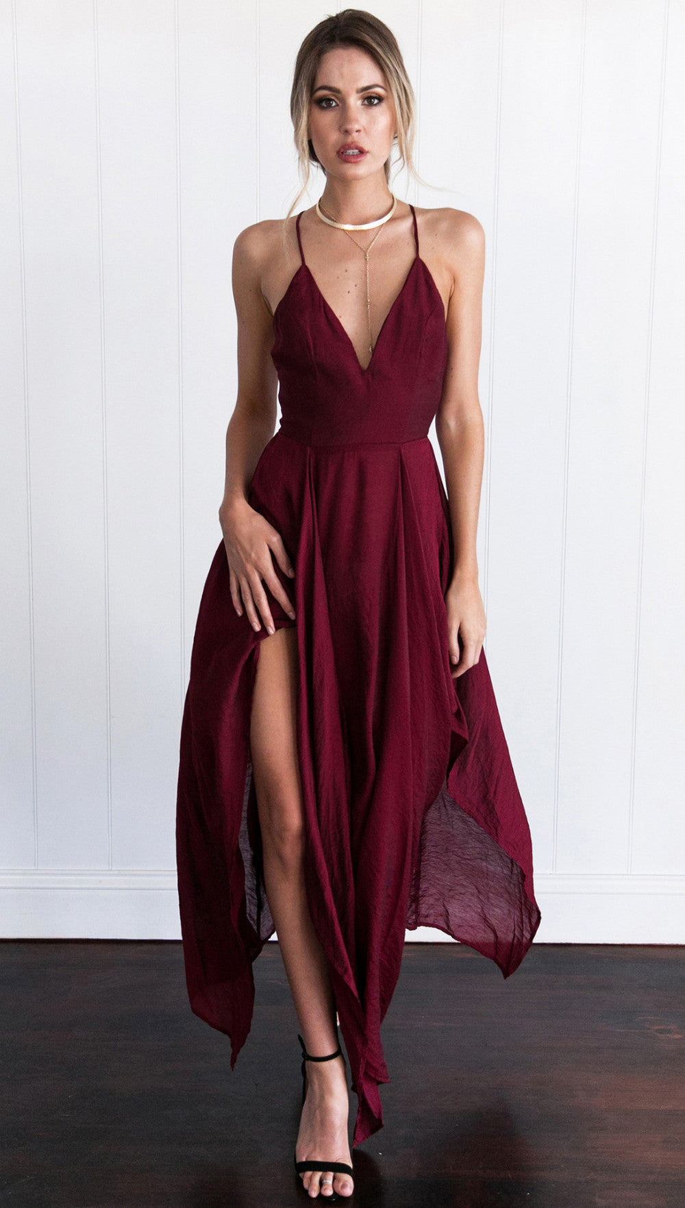 Nightclub Sexy Backless Sleeveless Strap Dress Dresses