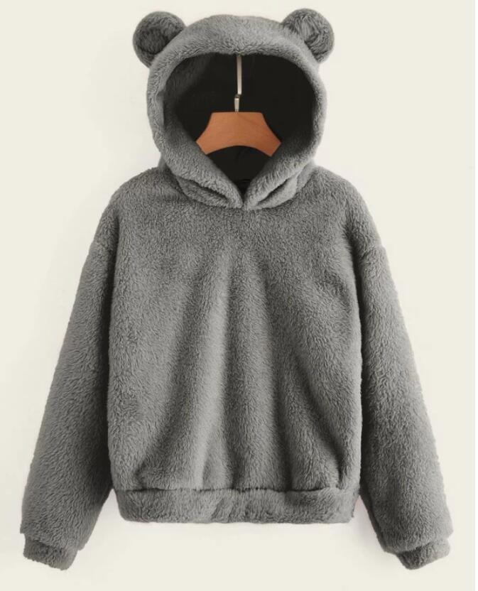 Classic Glamorous Fluffy Rabbit Hooded Warm Sweaters