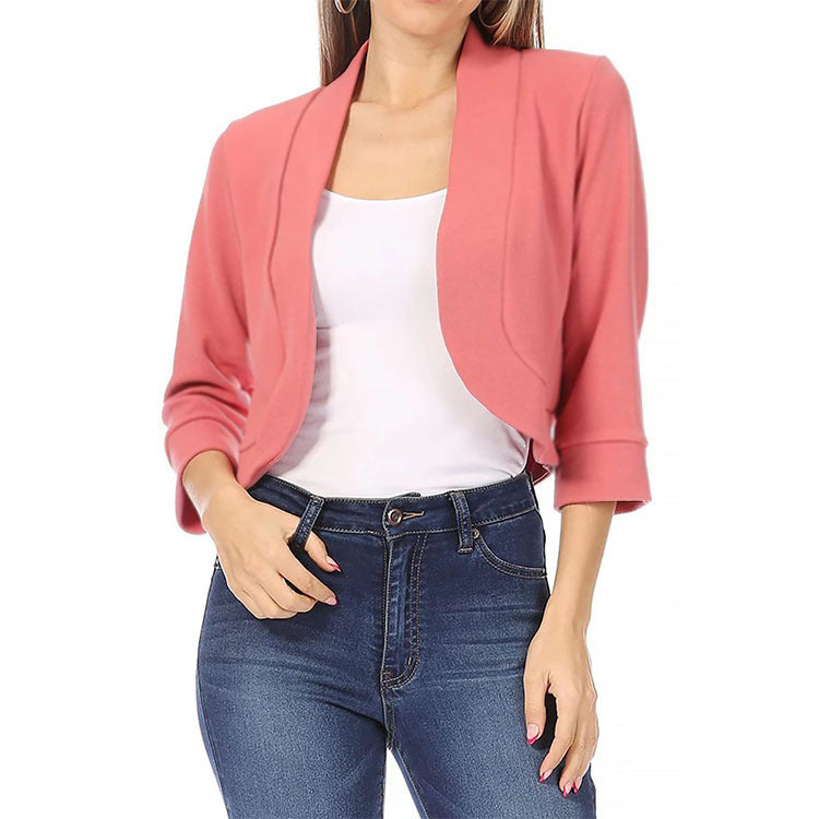 Blazers de petite taille pour femmes, couleur unie, glamour et innovants