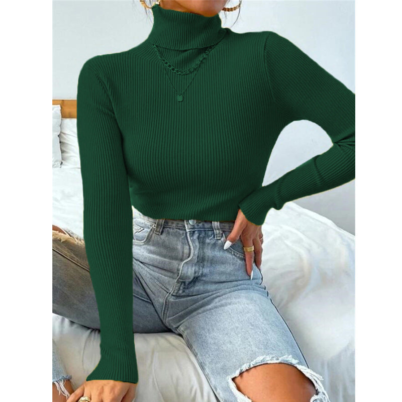 Comfortable Cool Women's Turtleneck Pullover Knitted Sweaters